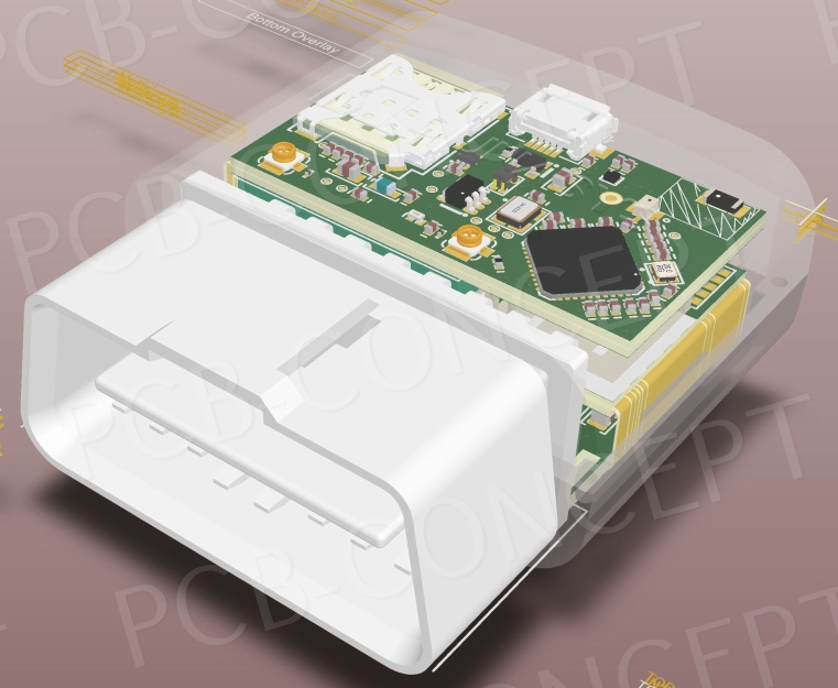 vue 3d circuit flex rigide